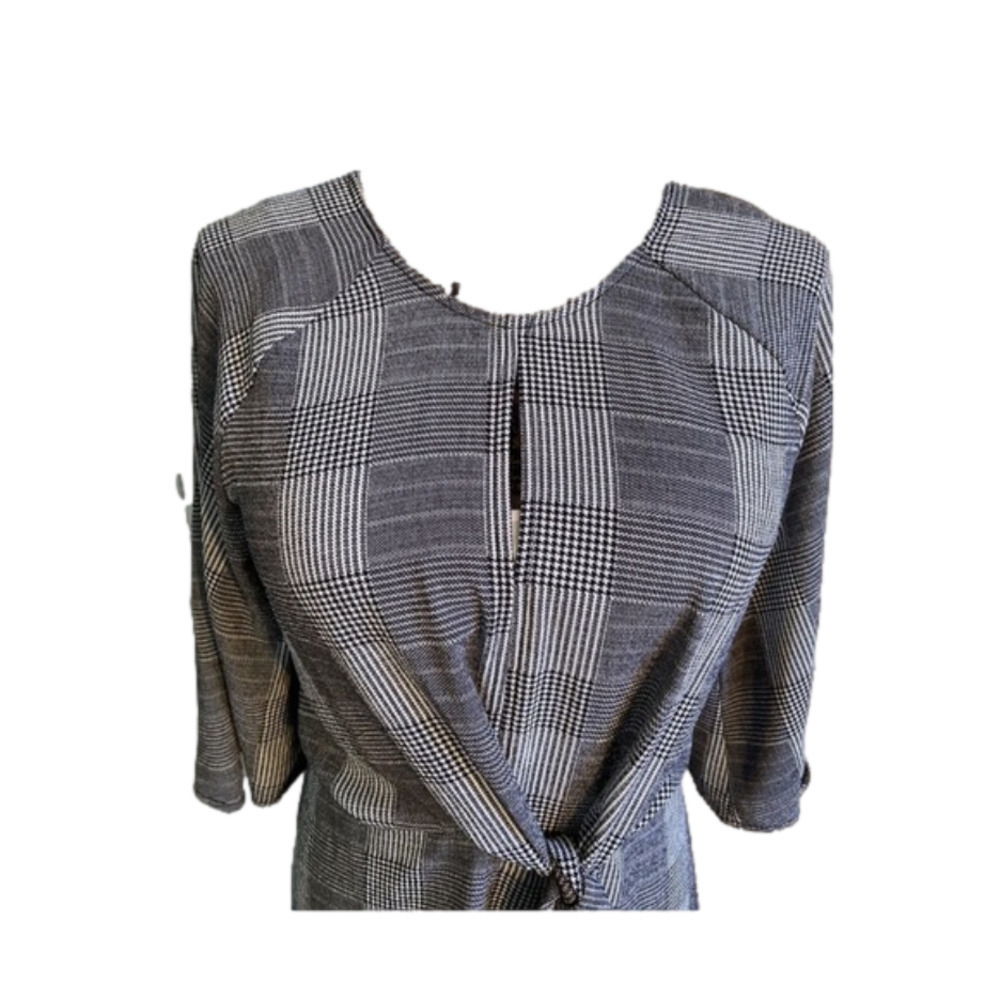 Gypsies & Moondust Houndstooth Grunge Twisted Skater dress woman’s small - Picture 2 of 6